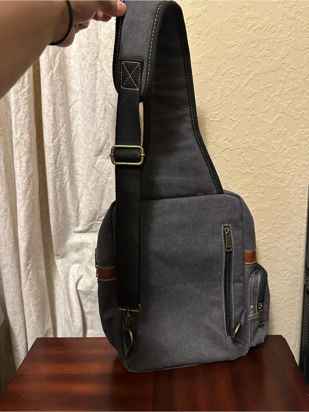 Triple Tree Canvas 3999 Black Canvas Sling 13.8